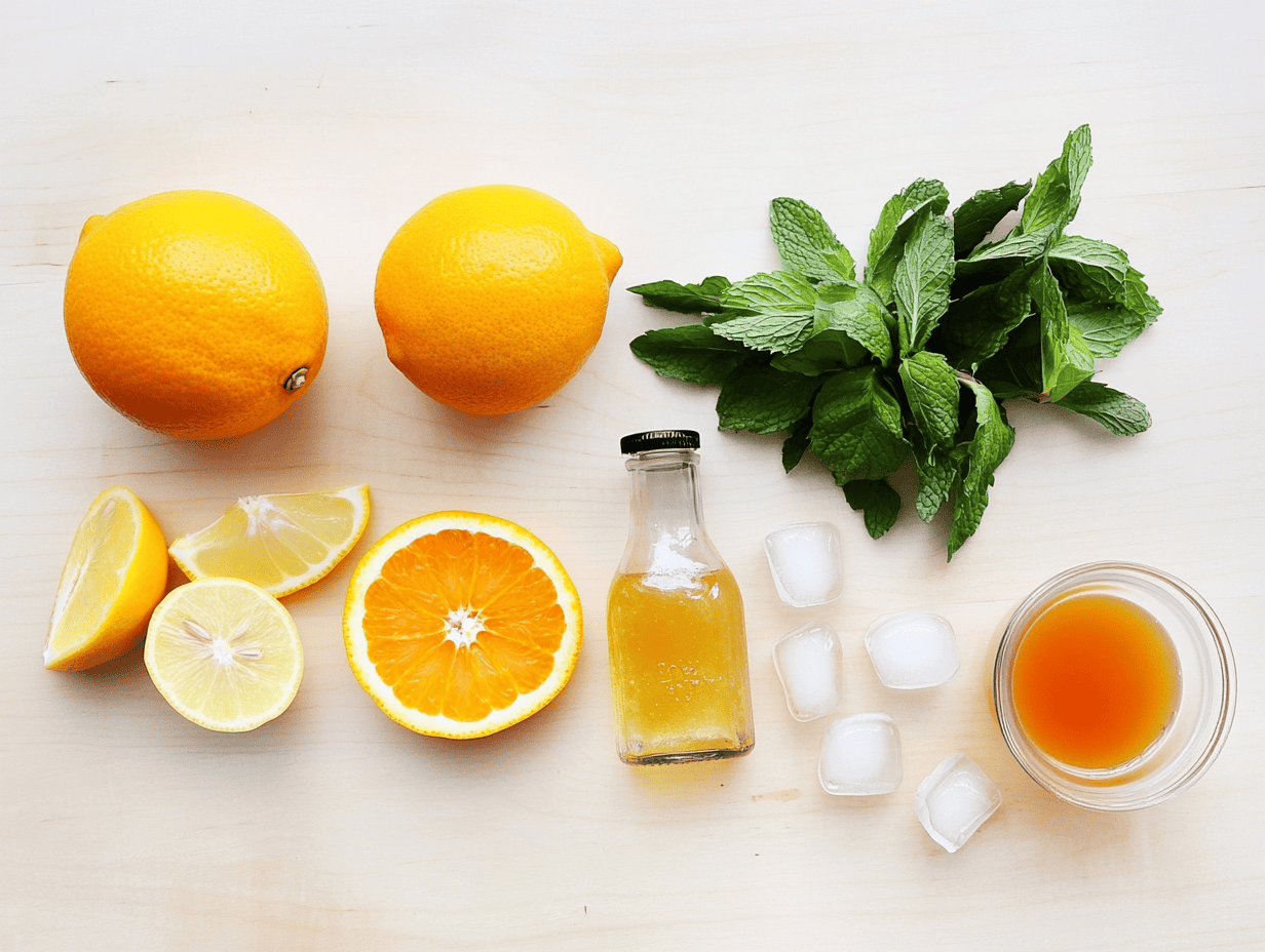 Ingredients for Ginger Orange Mocktail