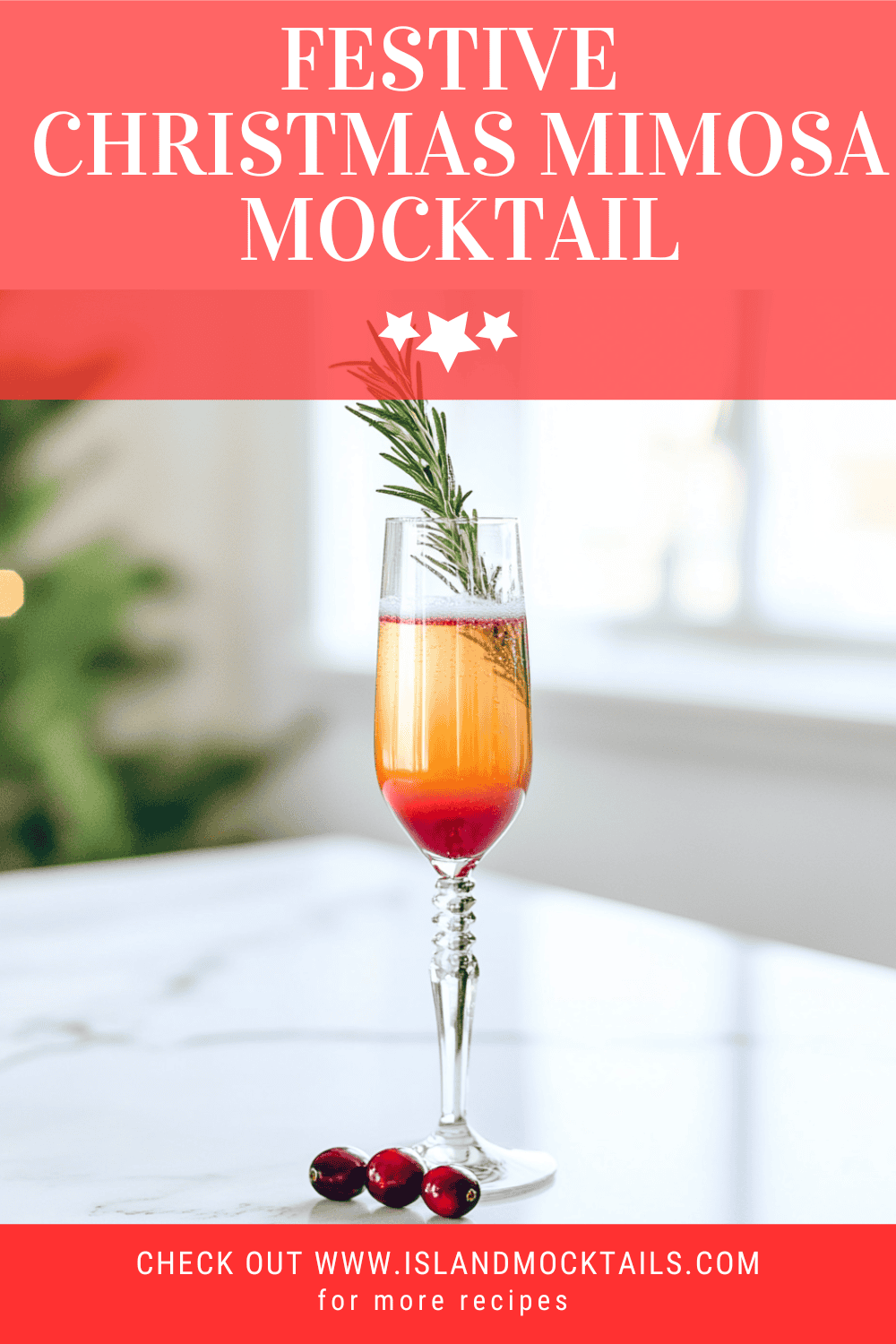 Festive Christmas Mimosa Mocktail
