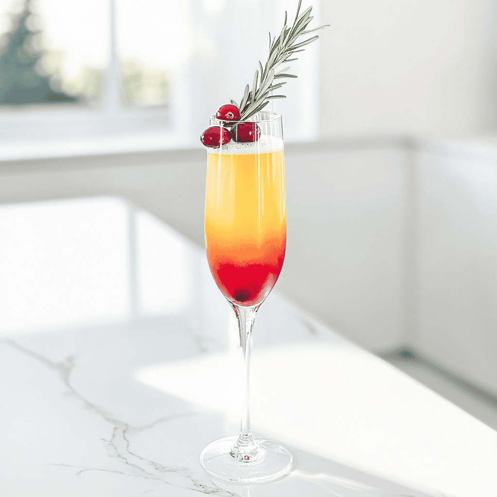 Festive Christmas Mimosa Mocktail