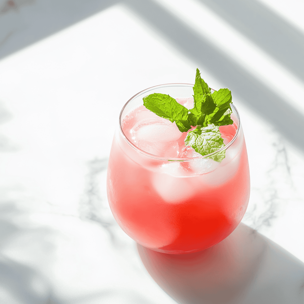 Guava Mocktail with Fresh Mint & Lemon