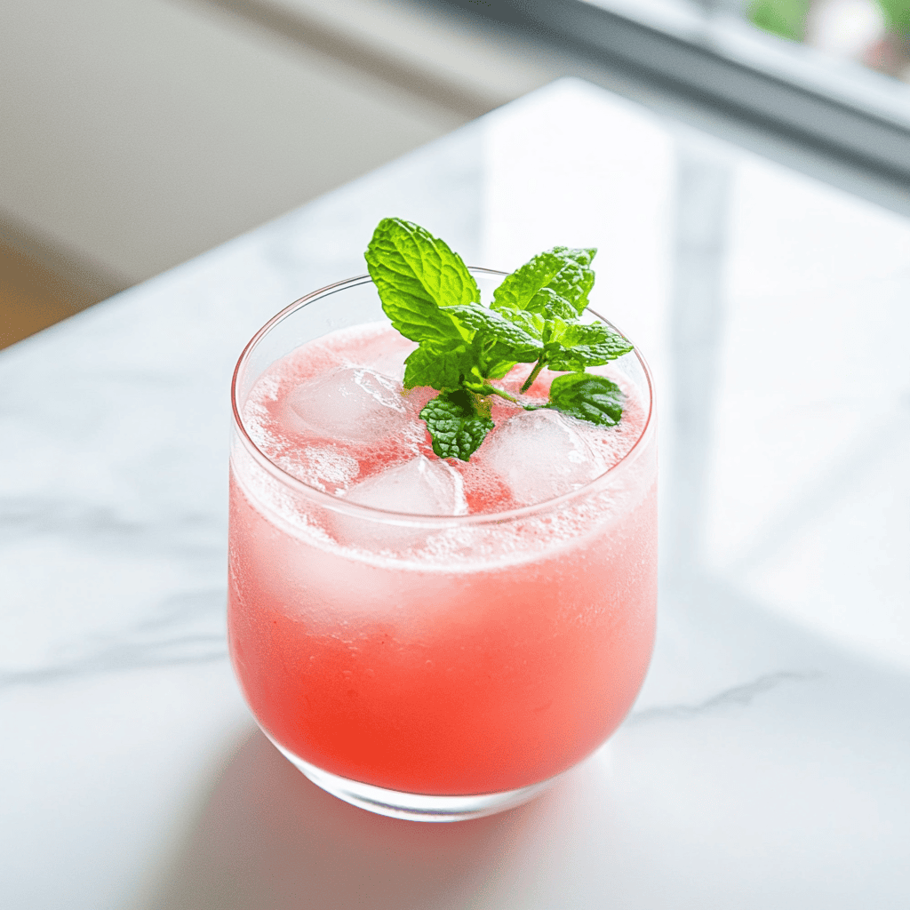 Guava Mocktail with Fresh Mint & Lemon