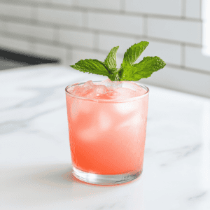 Guava Mocktail with Fresh Mint & Lemon