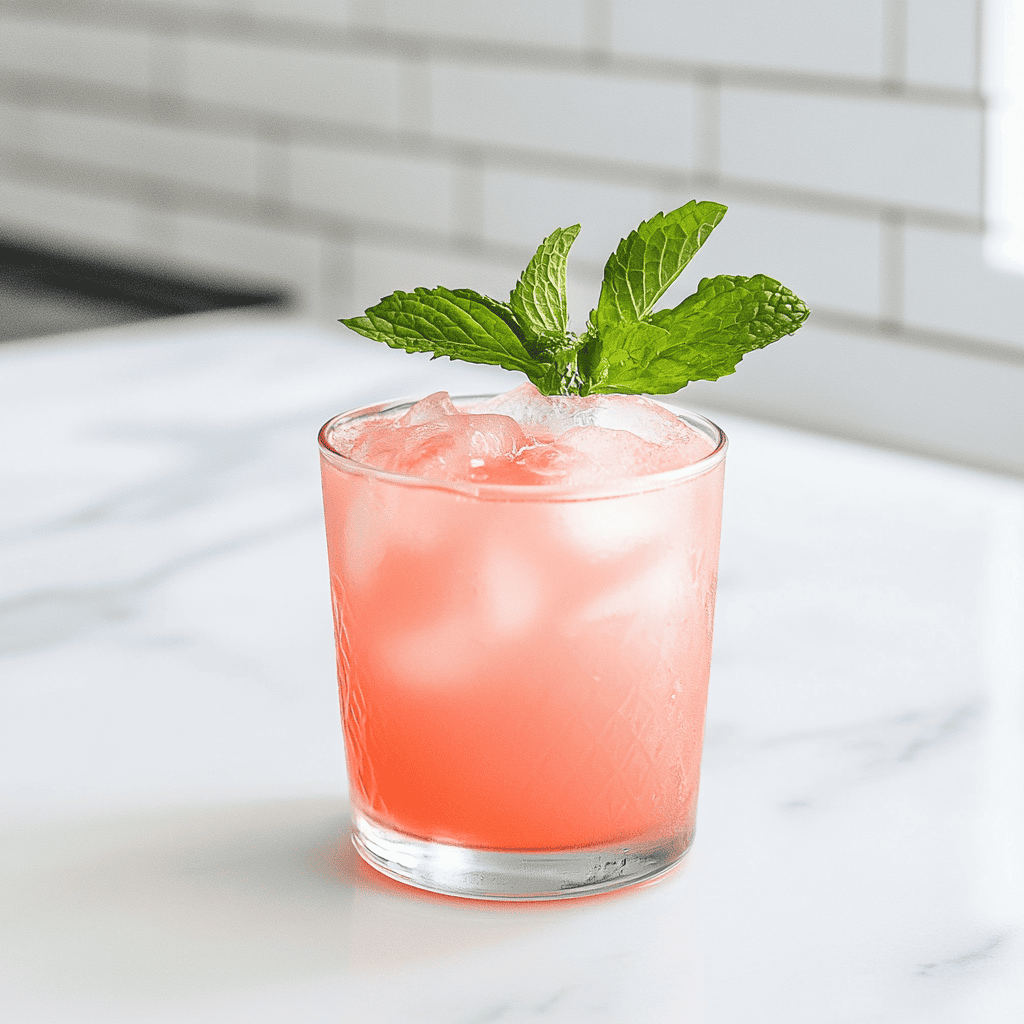 Guava Mocktail with Fresh Mint & Lemon